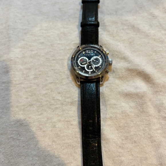 Haurex Talento Men’s Watch Model 1A367UNN with Vera  Pelle black leather band - Picture 6 of 15